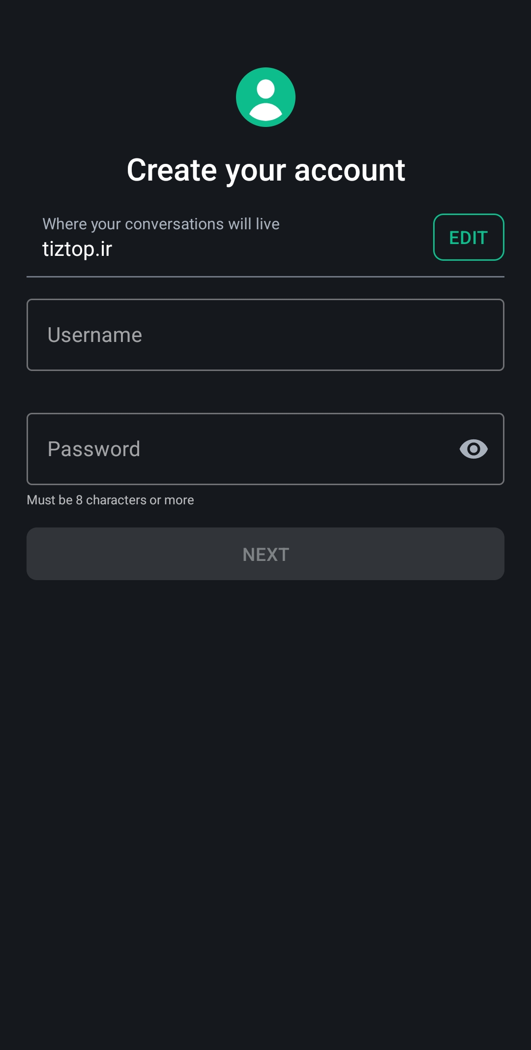 تصویر ورود اطلاعات حساب